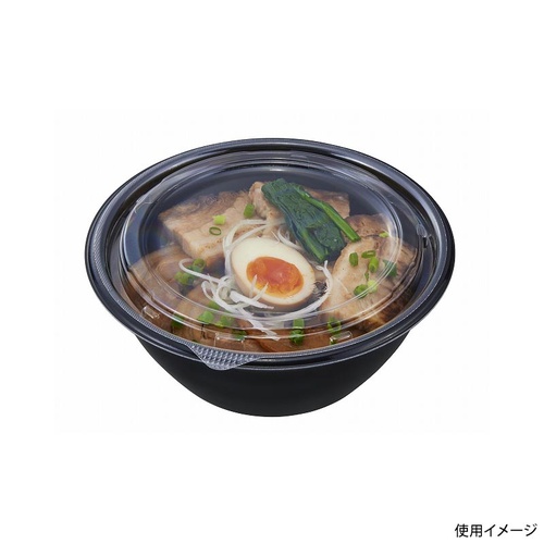 中央化学 麺容器 TP めん鉢 M18 黒両 本体