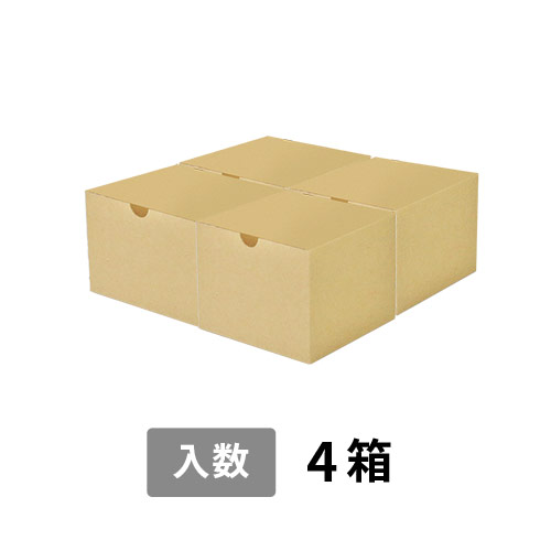 【宅配80サイズ】小箱ぴったり梱包用ダンボール箱［SBOX-04・4箱］（260×260×110mm）5mm A/F 白C5×C5