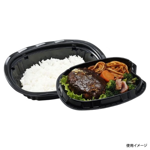 エフピコチューパ どんぶり容器 CY-丼 小判大N 黒本体