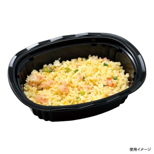 エフピコチューパ どんぶり容器 CY-丼 小判大深N 黒本体