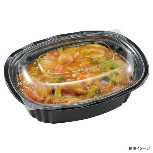 エフピコチューパ どんぶり容器 CY-丼 小判大深N 黒本体