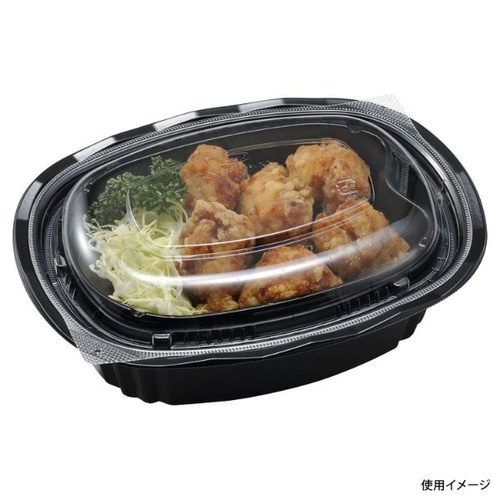 エフピコチューパ どんぶり容器 CY-丼 小判大深N 黒本体