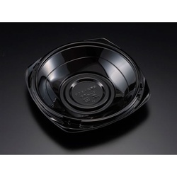 リスパック どんぶり容器 バイオPET 海専丼180B 本体 黒
