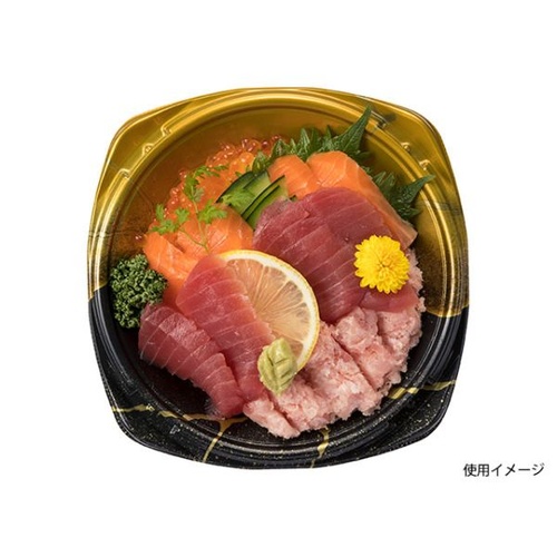 リスパック どんぶり容器 バイオPET 海専丼180B 本体 ゆうりゅう金
