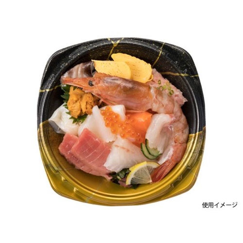 リスパック どんぶり容器 バイオPET 海専丼180B 本体 ゆうりゅう金
