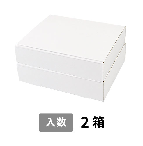 【宅配80サイズ】小箱ぴったり梱包用ダンボール箱［WBOX-02・2箱］（273×201×138mm）3mm B/F 白C5×C5