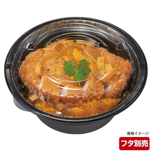 リスパック どんぶり容器 テイク丼 150B 本体 黒