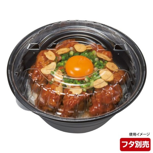 リスパック どんぶり容器 テイク丼 190B 本体 黒