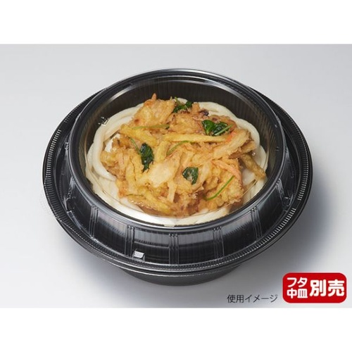 リスパック どんぶり容器 麺丼 本体 (490) 黒