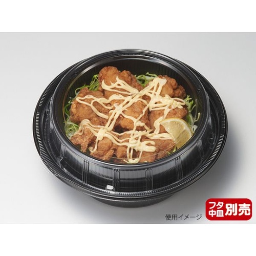 リスパック どんぶり容器 麺丼 本体 (490) 黒