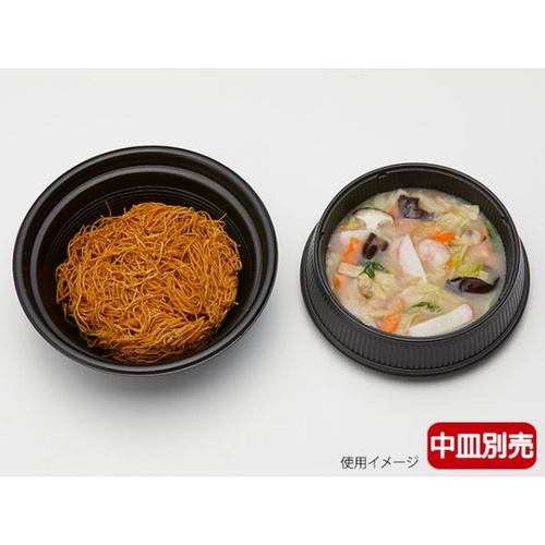 リスパック どんぶり容器 麺丼 本体 (490) 黒