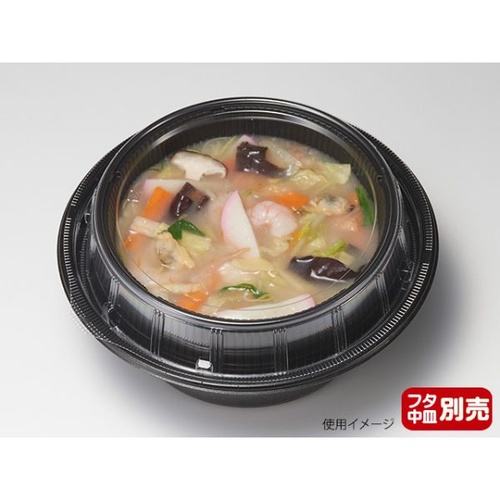 リスパック どんぶり容器 麺丼 本体 (490) 黒