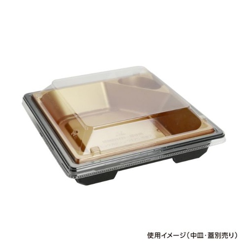 リスパック どんぶり容器 饗格重175B 本体 黒