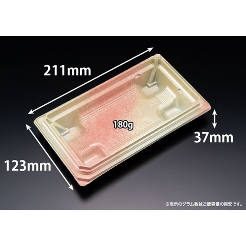 リスパック どんぶり容器 バイオデリカ 枠重 3-1B 本体 K-しきおり桃