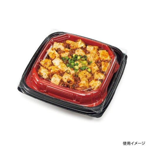 リスパック どんぶり容器 バイオ のぞみ 角170-40B 本体 黒