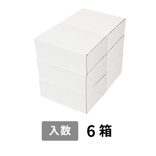 【宅配100サイズ】小箱ぴったり梱包用ダンボール箱［WBOX-05・6箱］（338×235×298mm）3mm B/F 白C5×C5