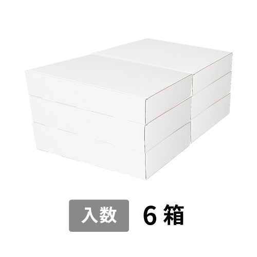 【宅配140サイズ】小箱ぴったり梱包用ダンボール箱［WBOX-09・6箱］（598×415×298mm）5mm A/F 白C5×C5