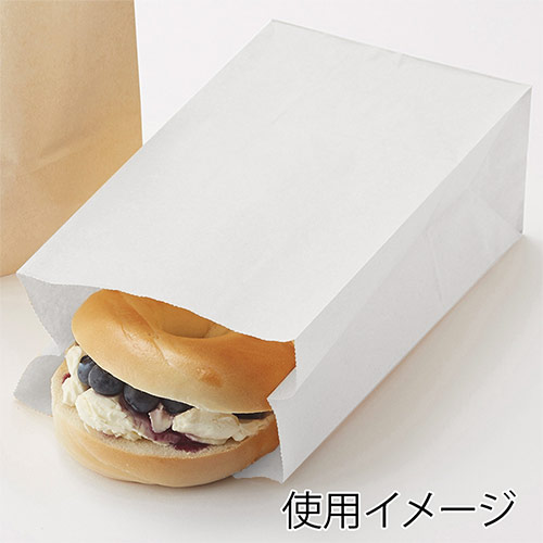 HEIKO 耐油角底袋 No.4 白無地