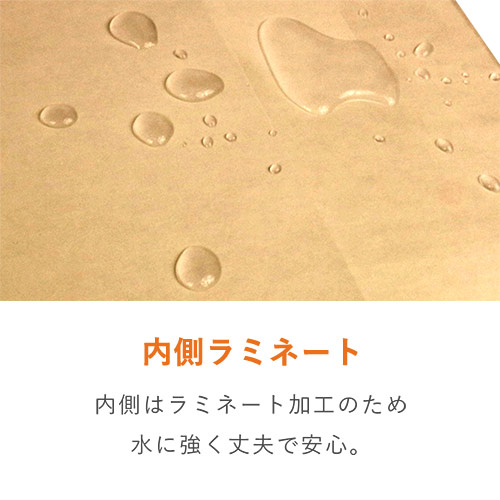 底マチ宅配袋 幅370×高さ450×底マチ50mm＋折り返し50mm（茶・テープあり・ベロあり）