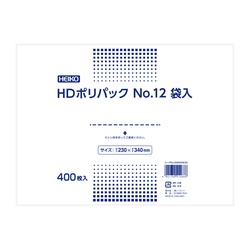 HEIKO ポリ袋 HDポリパック袋入 0.007mm厚 No.12 (12号) 400枚