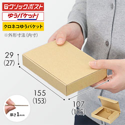 【クロネコゆうパケット・クリックポスト・ゆうパケット】厚さ3cm・N式ケース
