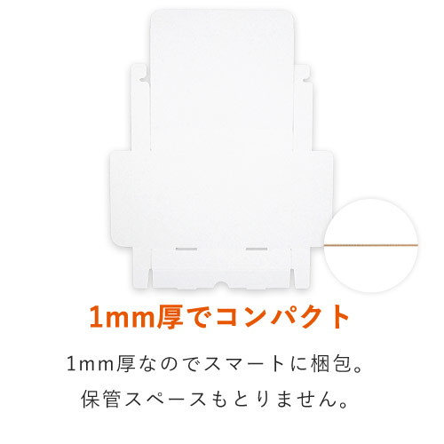 【クリックポスト・ゆうパケット・定形外郵便】厚さ3cm・N式ケース(白)