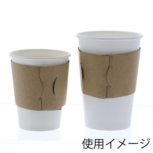 HEIKO ペーパースリーブ 8〜14オンス用 茶 100枚