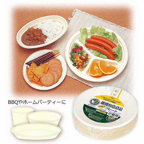 食品容器 バガスペーパーウェア 徳用プレート GP-21 1袋(50枚パック)