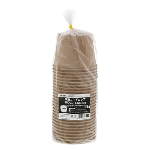 HEIKO 食品容器 未晒フードカップ 中型 1000ml 25個