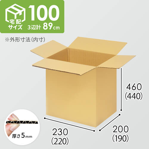 【宅配100サイズ】ダンボール箱(220×190×440) 5mm A/F K5×K5