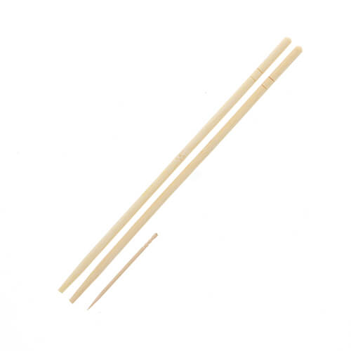 HEIKO 割箸 竹丸箸(楊枝入) 20cm ポリ完封 100膳