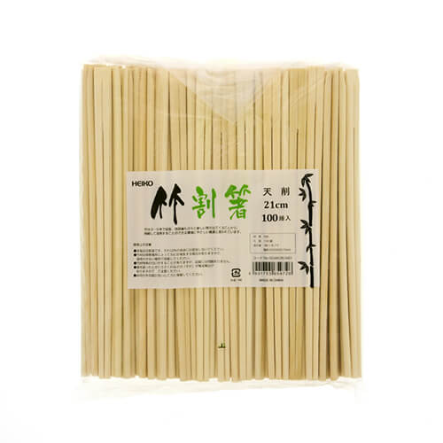 HEIKO 割箸 竹天削箸 21cm 裸 100膳