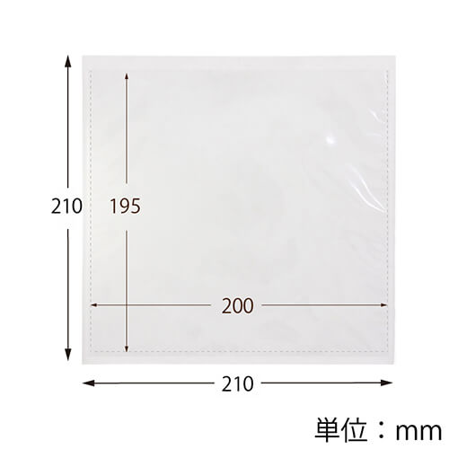 HEIKO 惣菜袋 窓付フラットバッグ 210×210 白 100枚