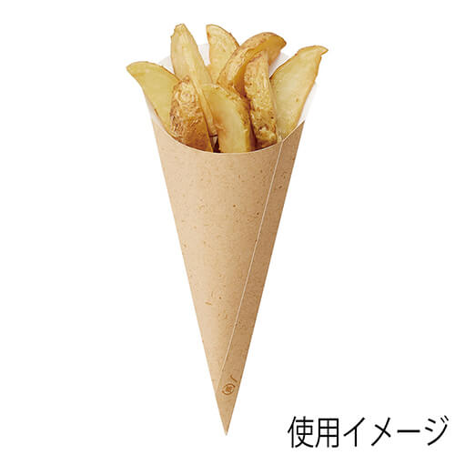HEIKO 三角ポテト袋 S クラフトナチュラル 100枚