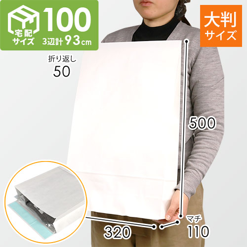 紙袋巾320×マチ110×高さ500m