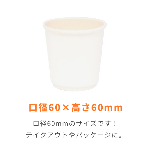 紙コップ 二重断熱カップ 白無地 4オンス(120ml) 60mm口径