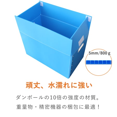 【宅配140サイズ】プラダンケース（取っ手・マジックテープ付）通い箱・保管用