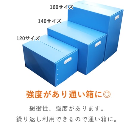 【宅配160サイズ】プラダンケース（取っ手・マジックテープ付）通い箱・保管用