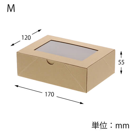 HEIKO 食品容器 ネオクラフト 窓付BOX M 20枚