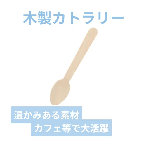 HEIKO 木製スプーン 140mm バラ(個包装なし) 100本
