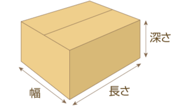 外形寸法と外形三辺合計とは何ですか？ - よくあるご質問