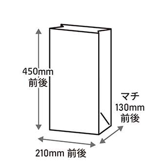 幅210×マチ130×高さ450mm前後