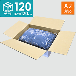 【宅配120サイズ】 ダンボール箱（白・薄型）
