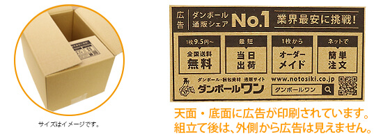 広告ダンボール印刷内容
