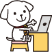 パソコンをするライナくん