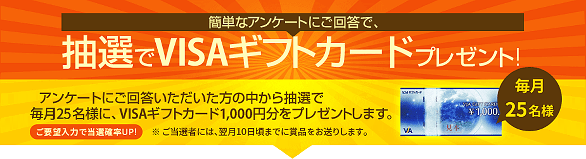 VISAギフトカードプレゼント