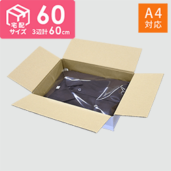 【宅配60サイズ】 ダンボール箱（白・薄型）